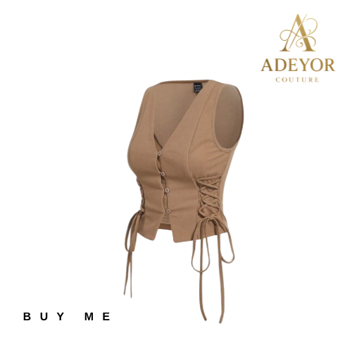 Chic lace up side vest top